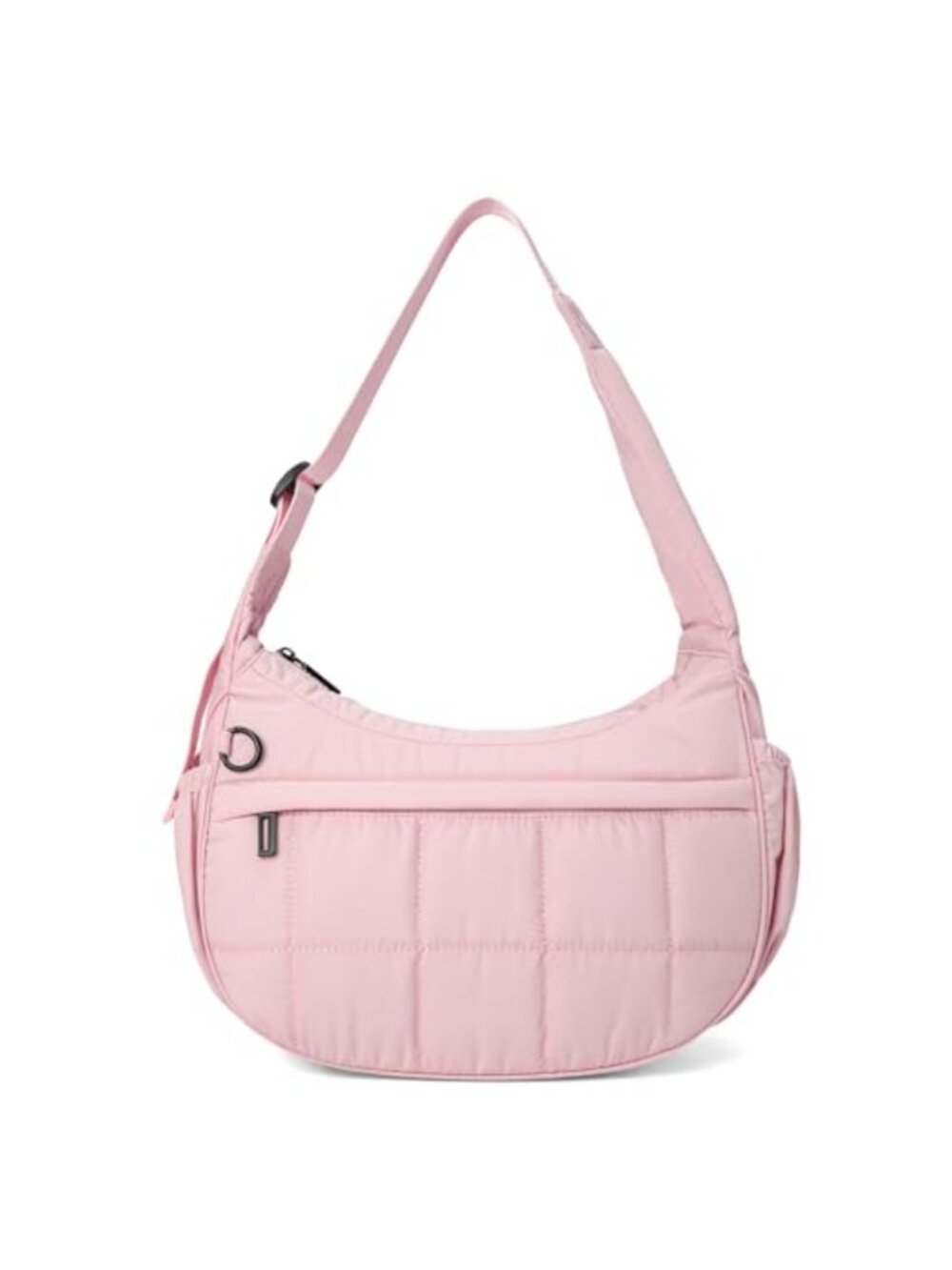Puffer Crescent Shoulder Bag Small Hobo Purse with Adjustable Strap Waterproof